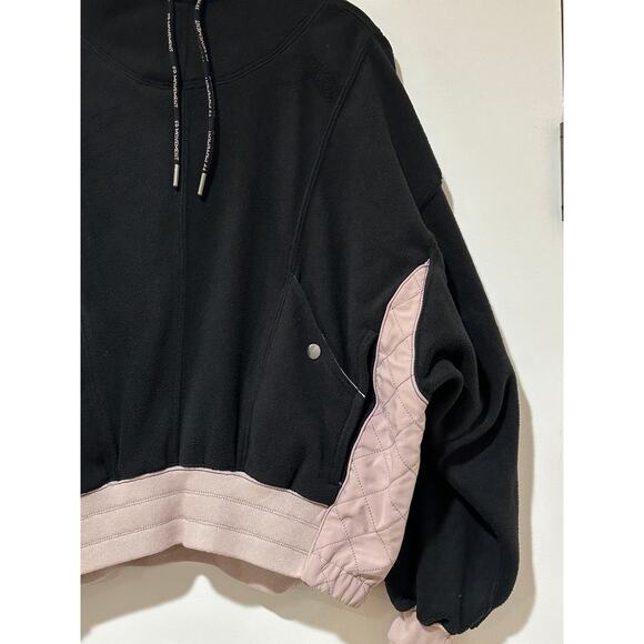 Free People Movement Snow Day Hoodie Black Beige Size XS NWOT Active Warm Comfy - Picture 5 of 15